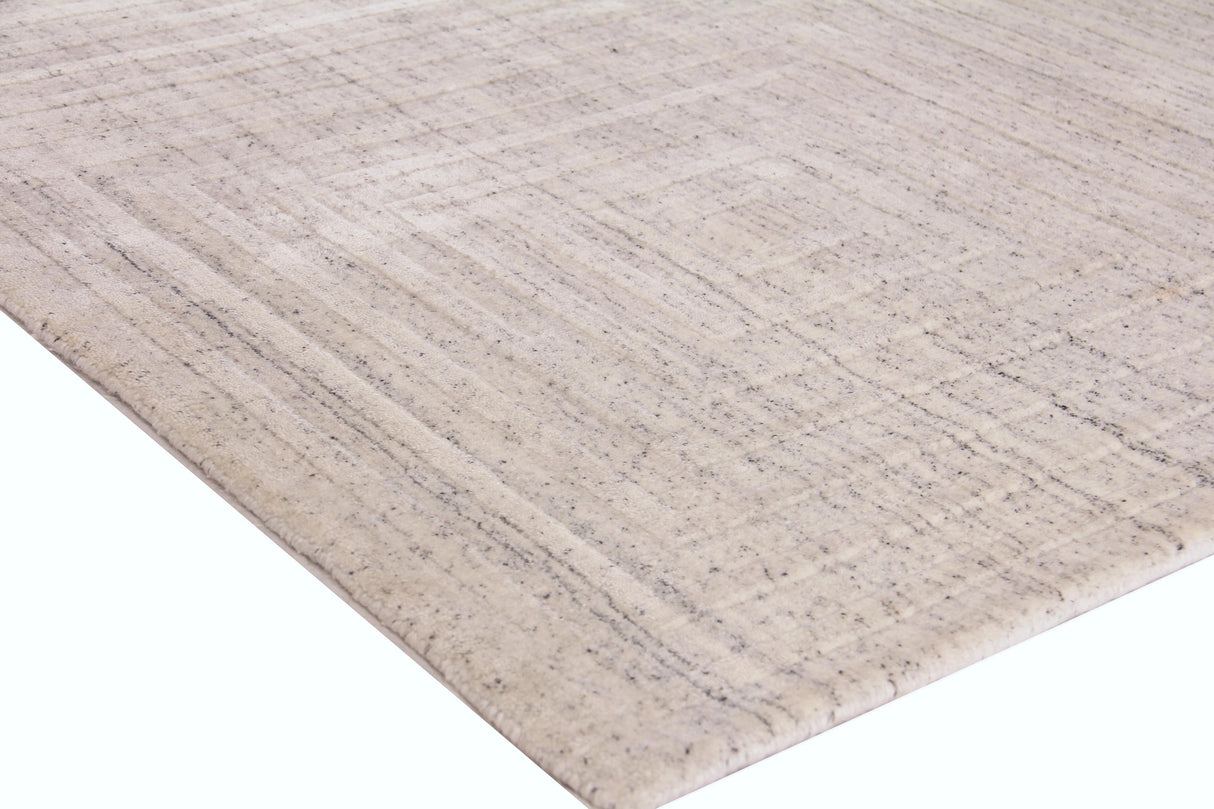 Exquisite Rugs Robin Embossed Hand Loomed Bamboo Silk/Wool in 3407 White 12' x 15' Area Rug