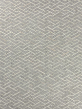 Exquisite Rugs Berlin Hand Tufted Leather/Viscose in 3416 Silver/Ivory 5' x 8' Area Rug