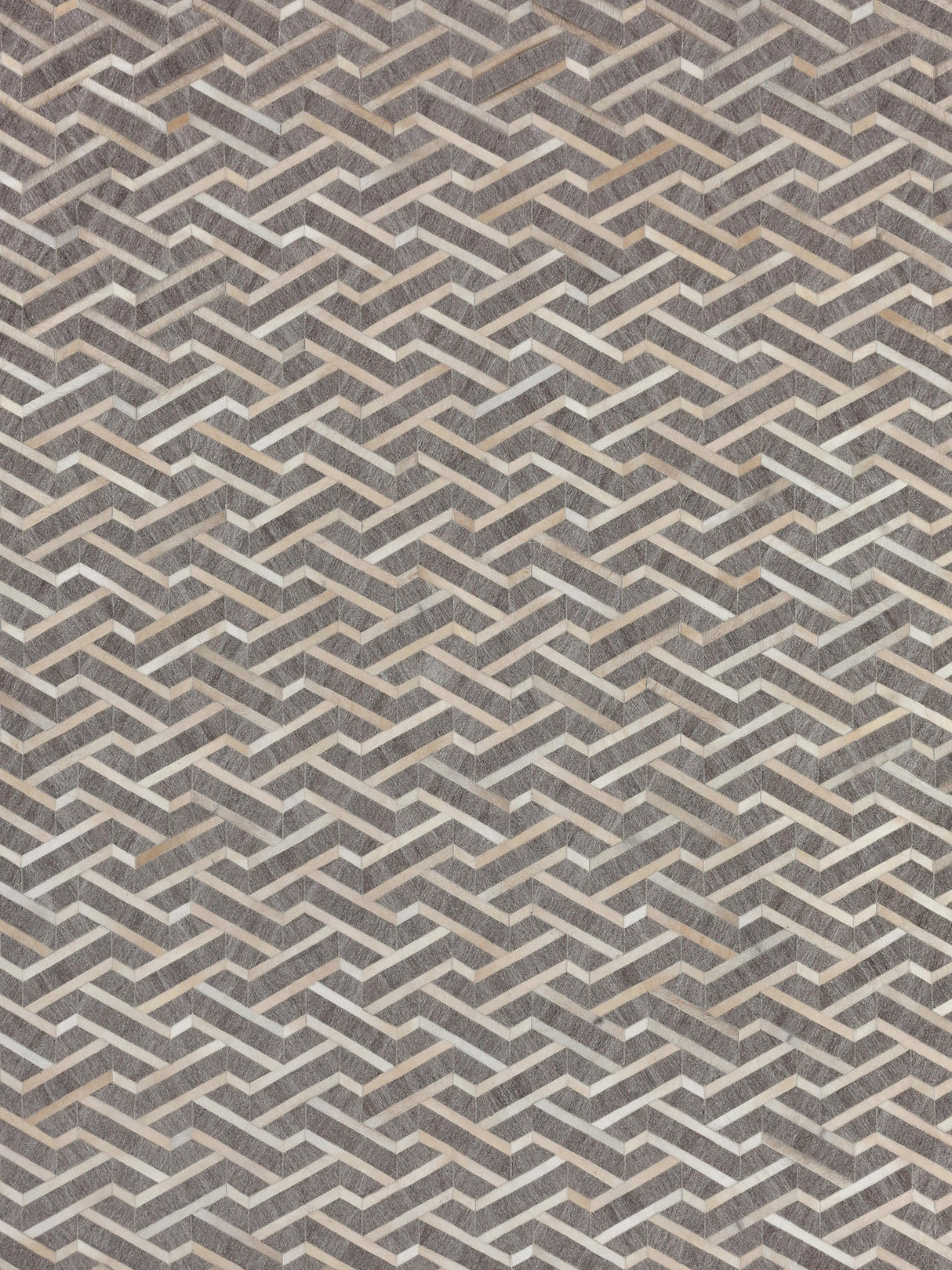 Exquisite Rugs Berlin Hand Tufted Leather/Viscose in 3418 Beige/Ivory 8' x 11' Area Rug