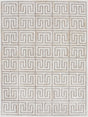 Exquisite Rugs Berlin Hand Tufted Leather/Viscose in 3419 Silver/Ivory 8' x 10' Area Rug