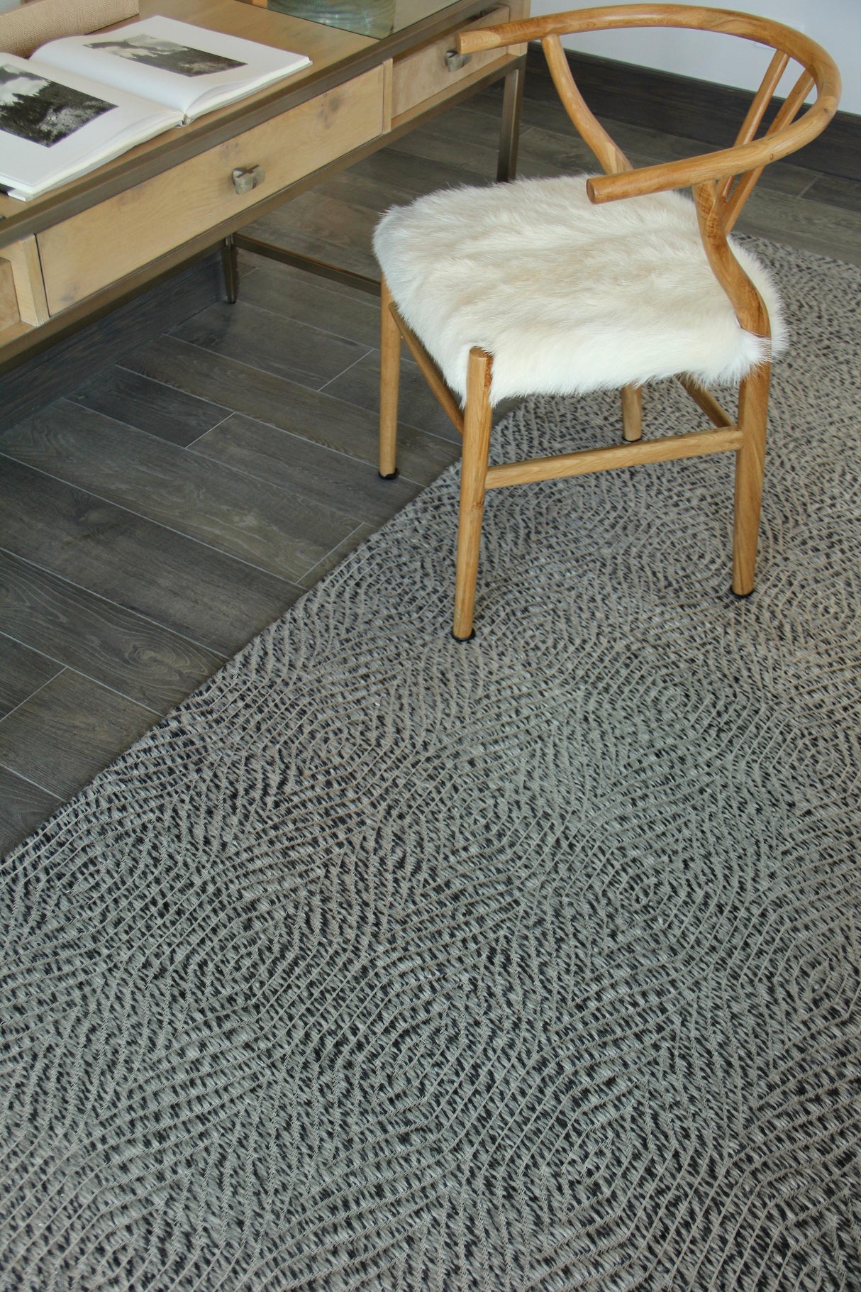 Exquisite Rugs Woven Earth Flatweave New Zealand Wool in 3426 Silver 9' x 6' Area Rug