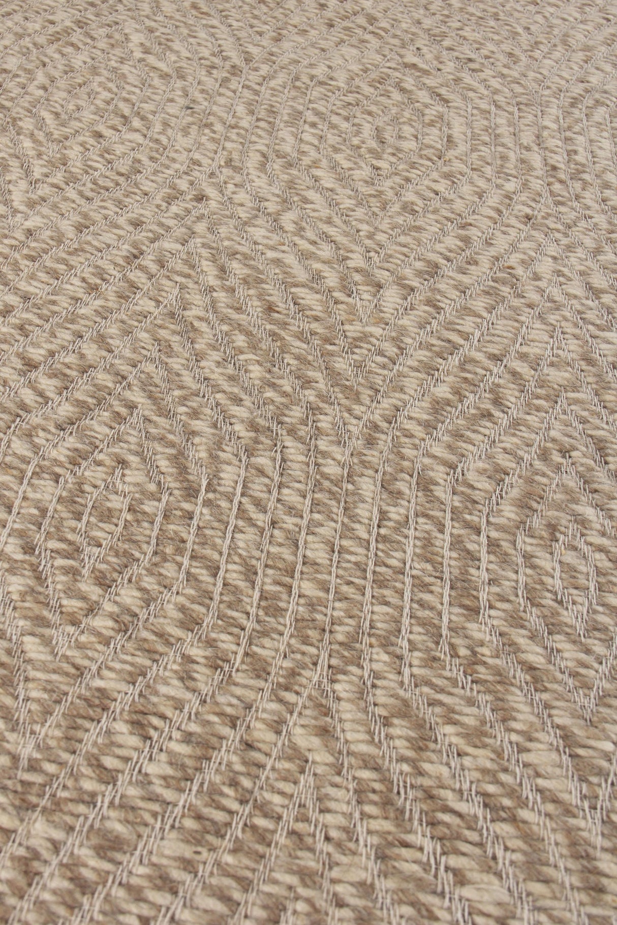 Exquisite Rugs Woven Earth Flatweave New Zealand Wool in 3428 Beige 6' x 9' Area Rug