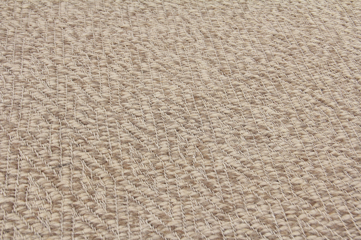 Exquisite Rugs Woven Earth Flatweave New Zealand Wool in 3428 Beige 6' x 9' Area Rug