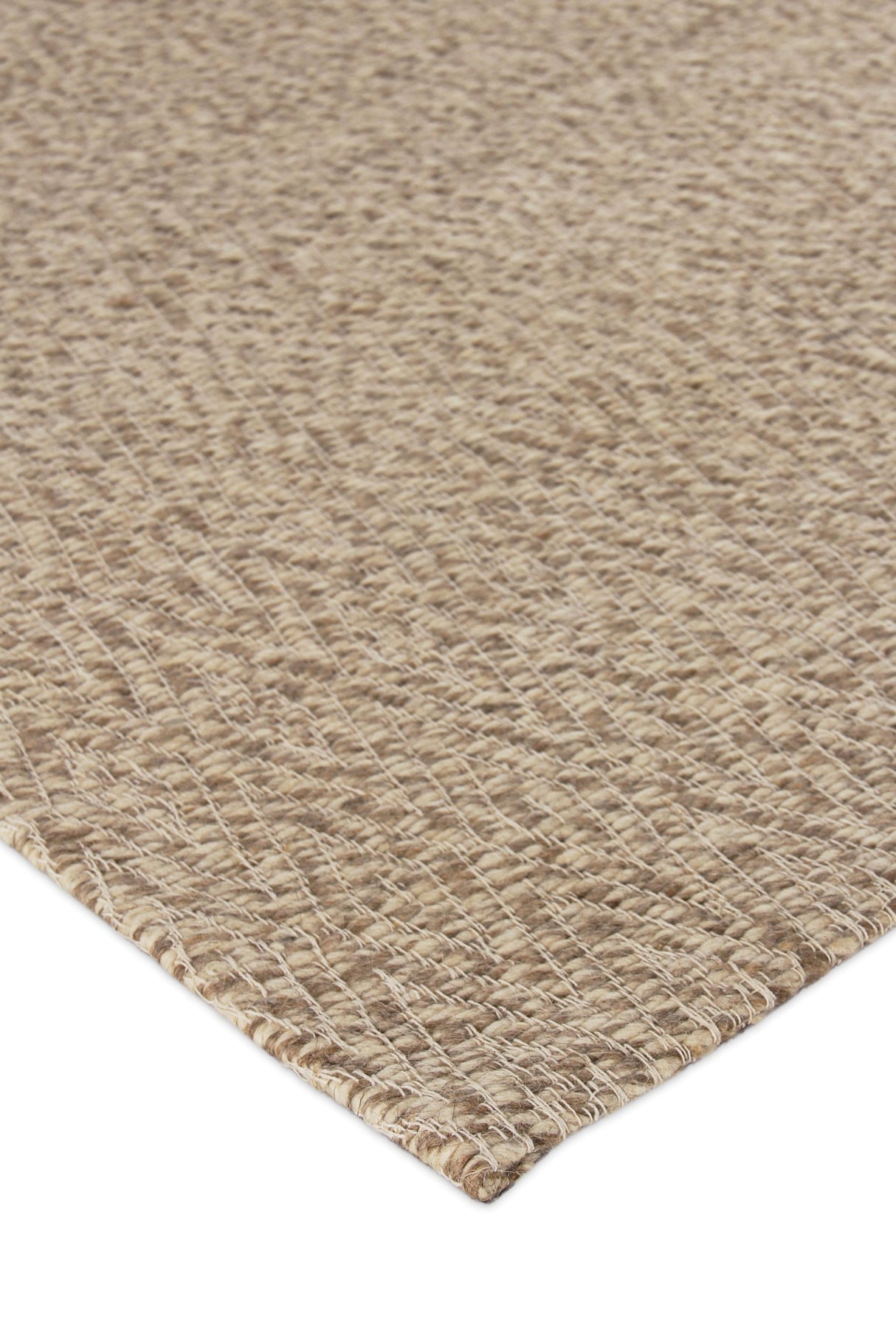 Exquisite Rugs Woven Earth Flatweave New Zealand Wool in 3428 Beige 8' x 10' Area Rug