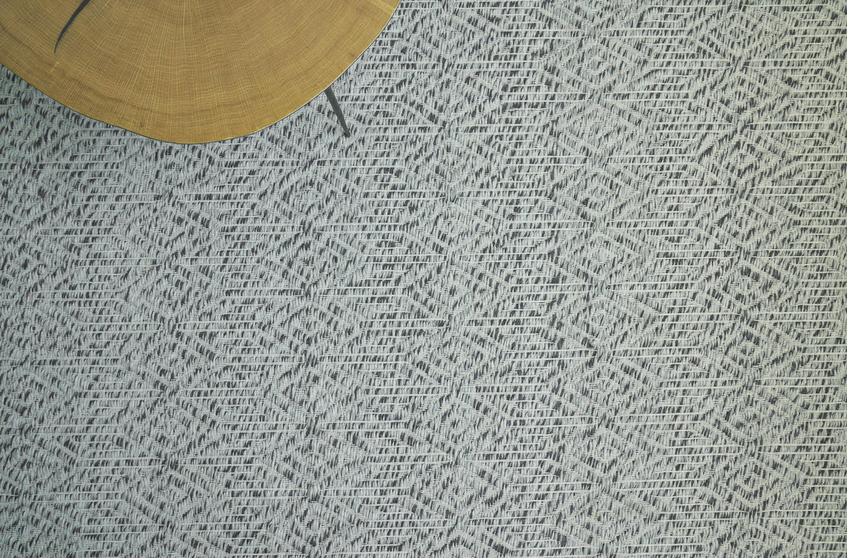 Exquisite Rugs Woven Earth Flatweave New Zealand Wool in 3432 Silver 10' x 14' Area Rug