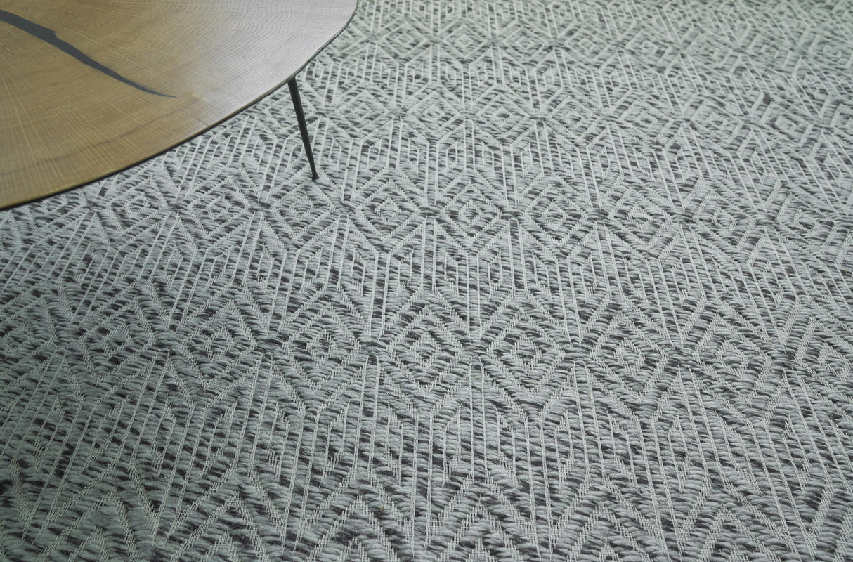 Exquisite Rugs Woven Earth Flatweave New Zealand Wool in 3432 Silver 14' x 18' Area Rug