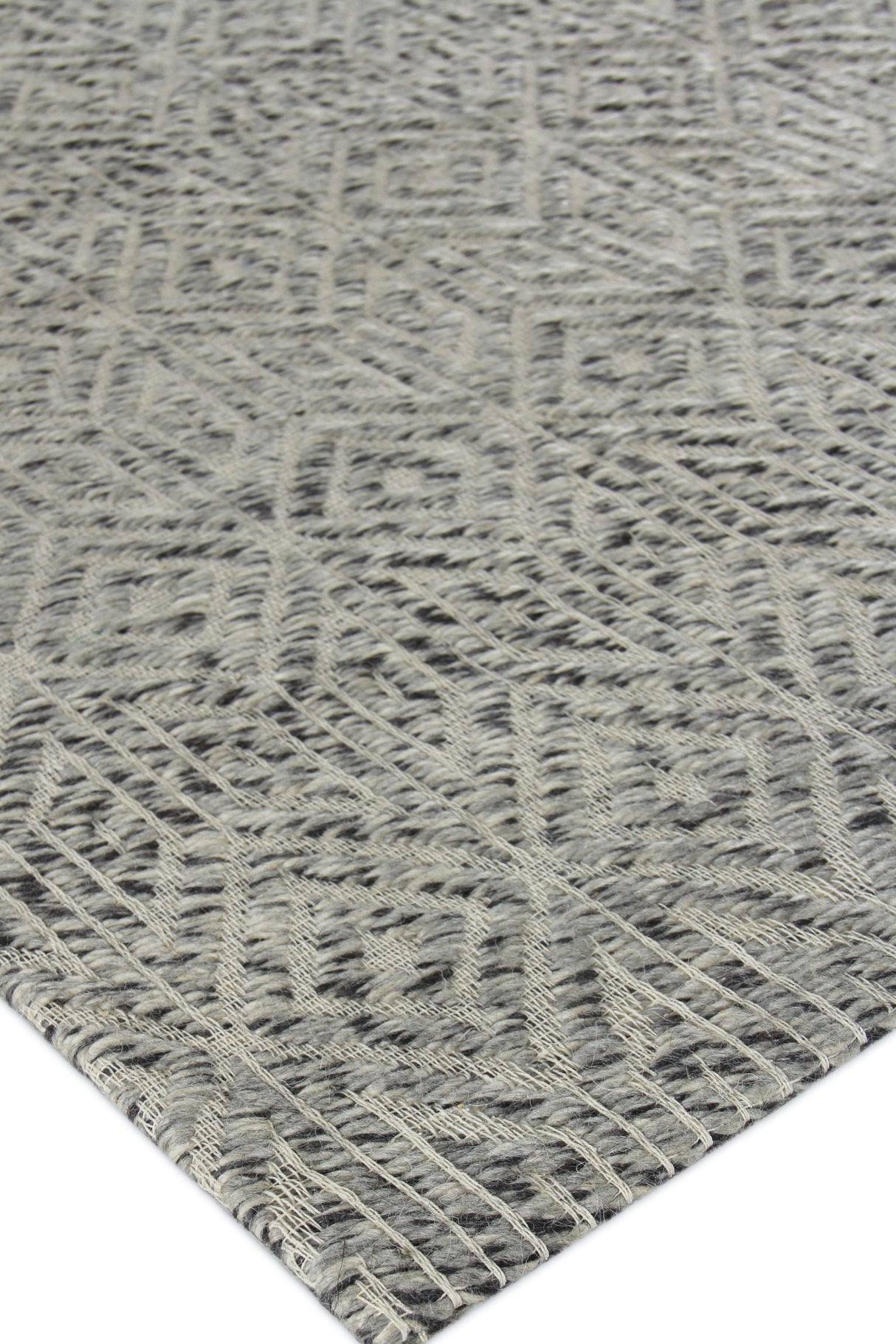 Exquisite Rugs Woven Earth Flatweave New Zealand Wool in 3432 Silver 14' x 18' Area Rug