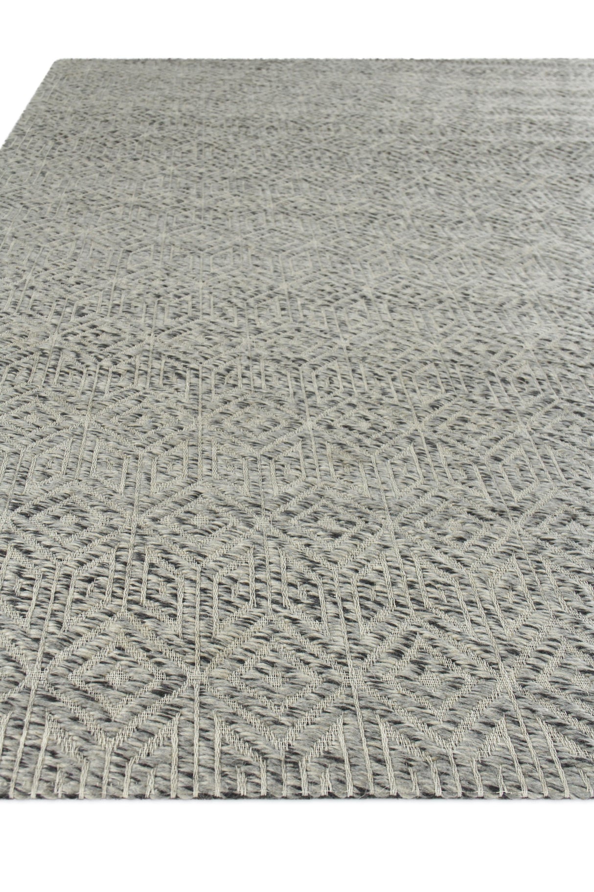 Exquisite Rugs Woven Earth Flatweave New Zealand Wool in 3432 Silver 8' x 10' Area Rug