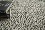 Exquisite Rugs Woven Earth Flatweave New Zealand Wool in 3433 Charcoal 6' x 9' Area Rug