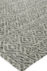 Exquisite Rugs Woven Earth Flatweave New Zealand Wool in 3433 Charcoal 6' x 9' Area Rug