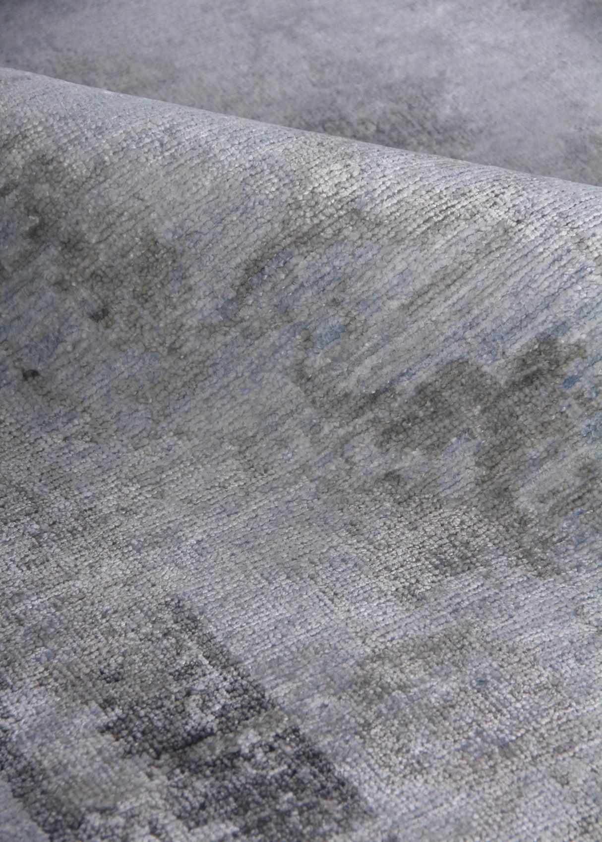 Exquisite Rugs Beverly Hand Knotted Wool/Bamboo Silk in 3448 Gray 6' x 9' Area Rug