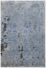 Exquisite Rugs Beverly Hand Knotted Wool/Bamboo Silk in 3448 Gray 6' x 9' Area Rug