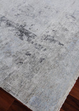 Exquisite Rugs Beverly Hand Knotted Wool/Bamboo Silk in 3448 Gray 6' x 9' Area Rug