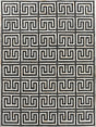 Exquisite Rugs Berlin Hand Tufted Leather/Viscose in 3455 Charcoal/Ivory 8' x 11' Area Rug