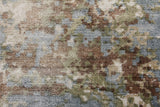 Exquisite Rugs Koda Hand Loomed Bamboo Silk in 3462 Brown/Ivory 8' x 10' Area Rug