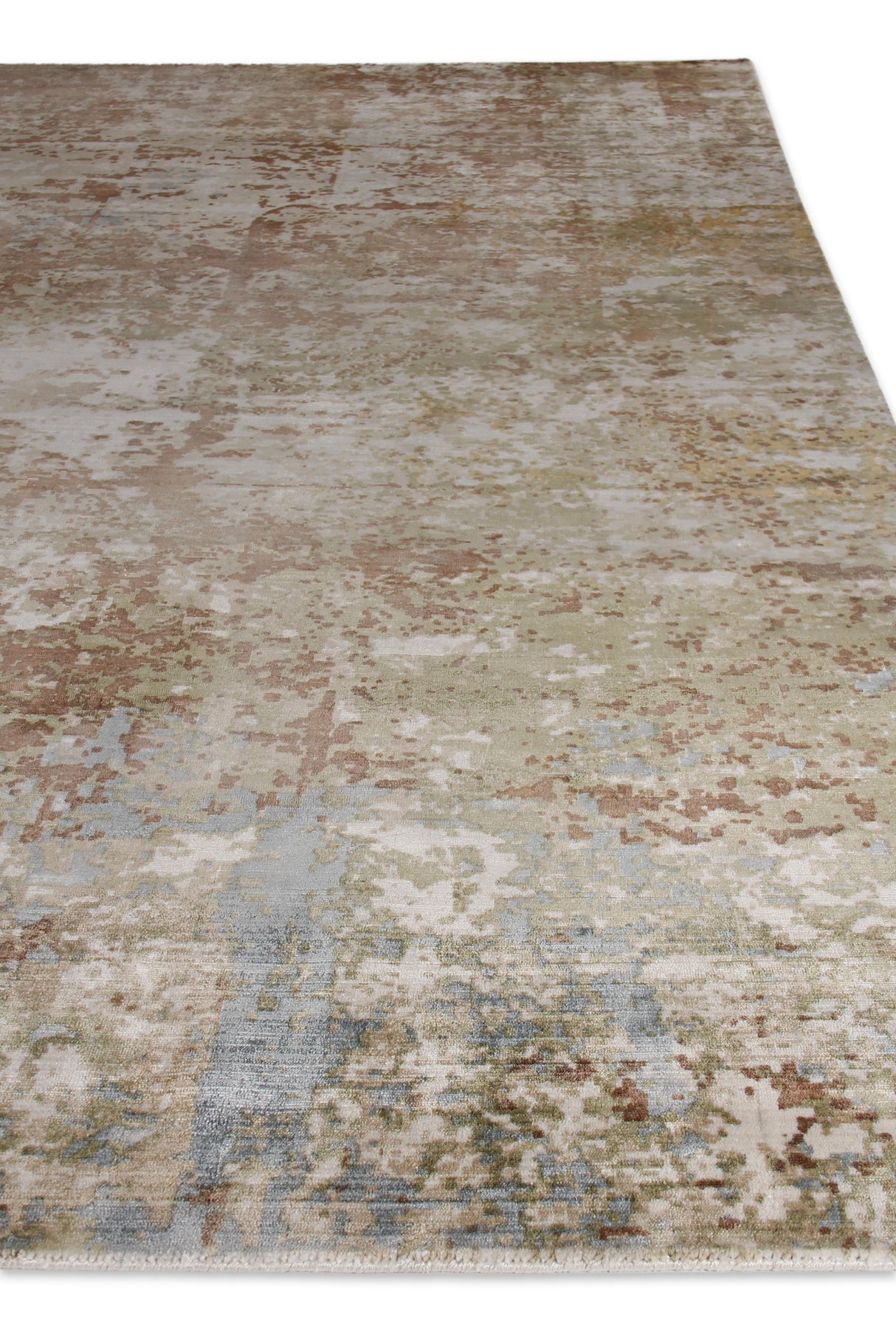 Exquisite Rugs Koda Hand Loomed Bamboo Silk in 3462 Brown/Ivory 8' x 10' Area Rug