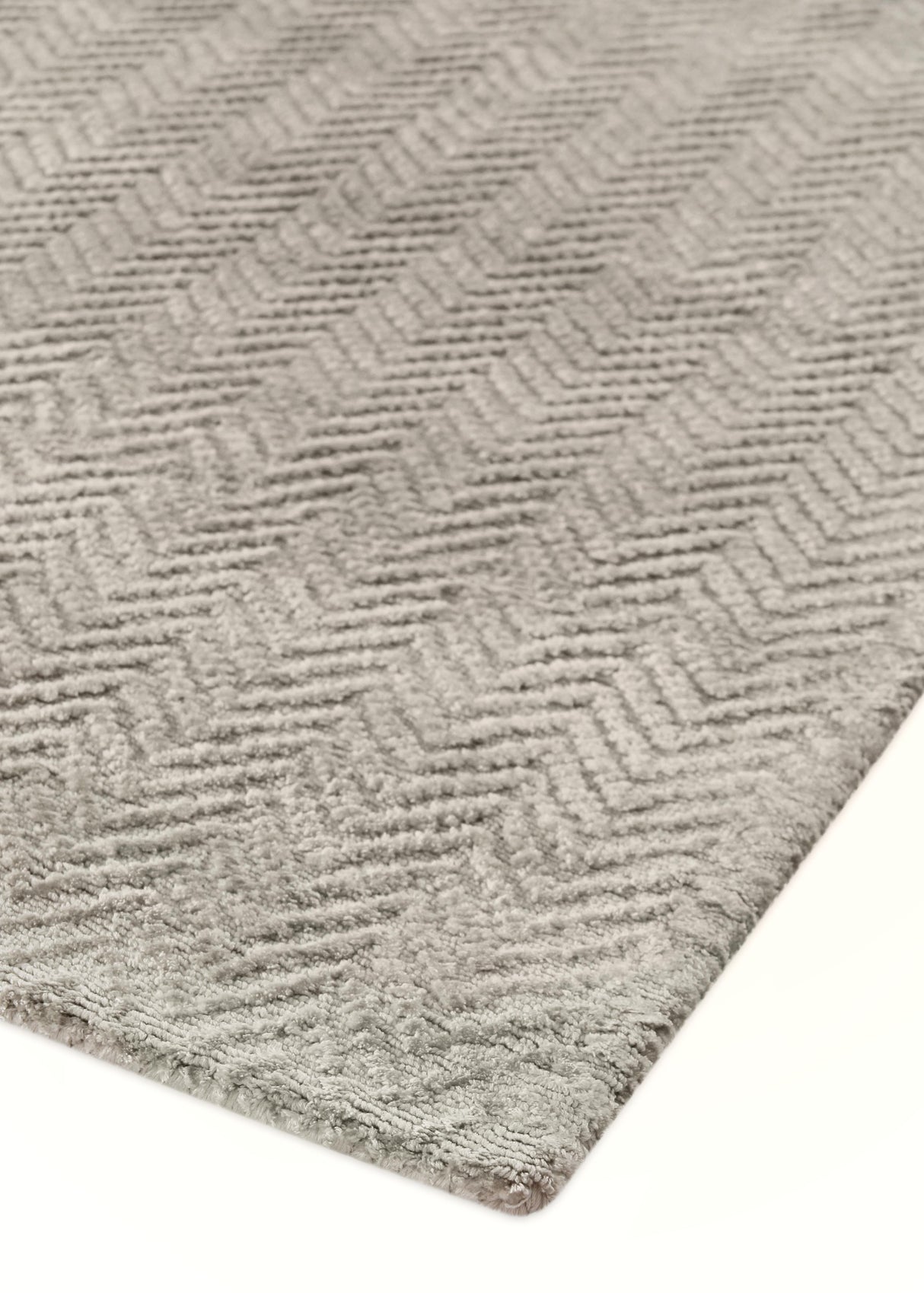 Exquisite Rugs Pavo Hand Loomed Tencel in 3465 Light Silver 12' x 15' Area Rug