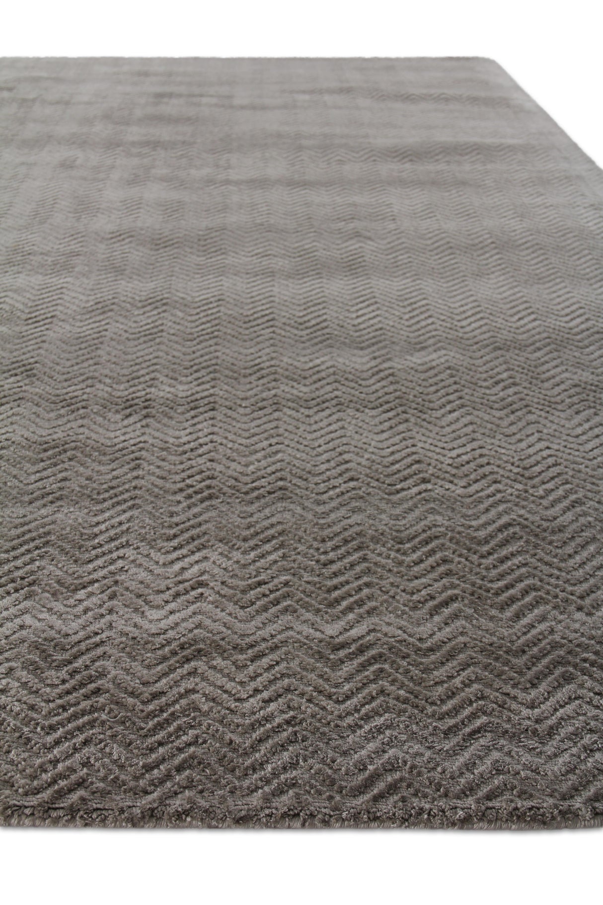 Exquisite Rugs Pavo Hand Loomed Tencel in 3470 Silver 10' x 14' Area Rug