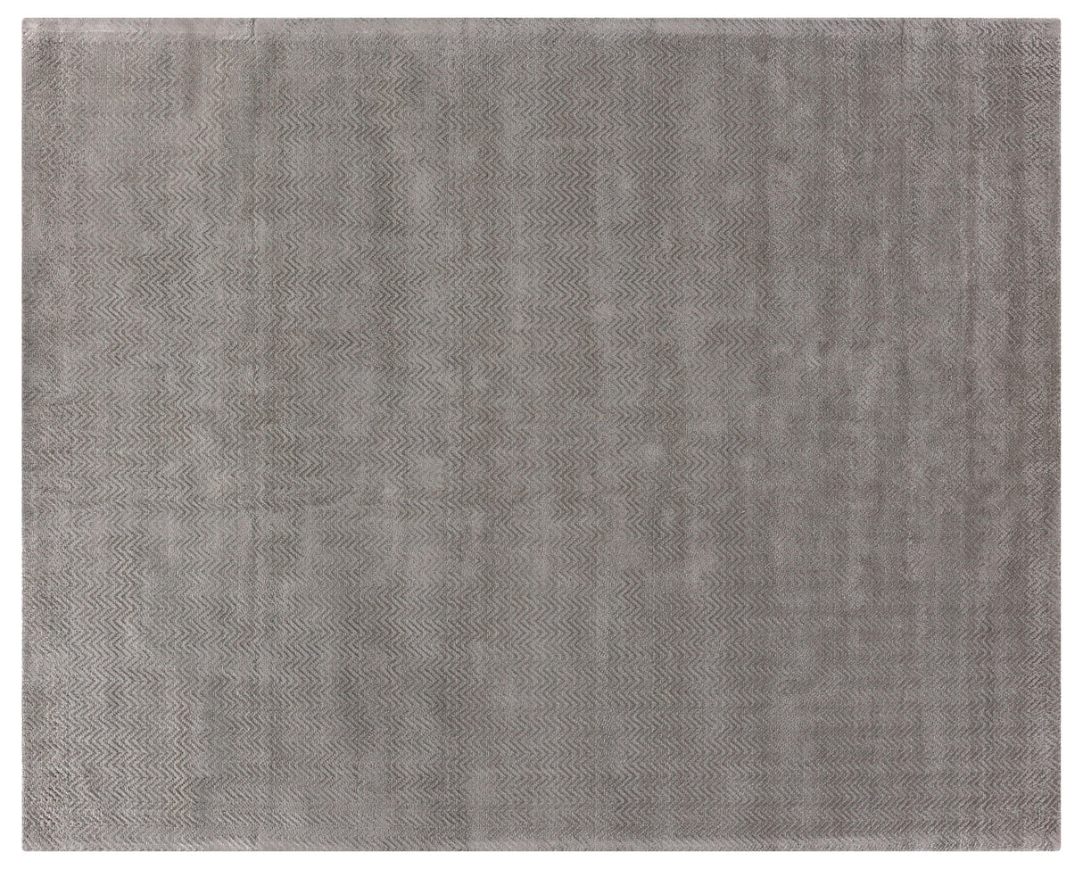 Exquisite Rugs Pavo Hand Loomed Tencel in 3470 Silver 9' x 12' Area Rug