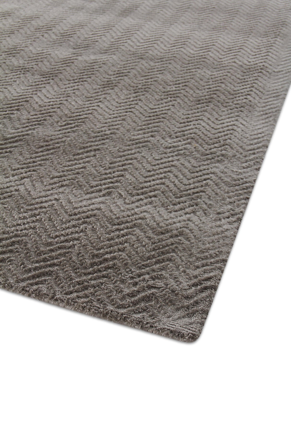 Exquisite Rugs Pavo Hand Loomed Tencel in 3470 Silver 9' x 12' Area Rug