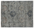 Exquisite Rugs Antique Weave Bamboo Hand Knotted Bamboo Silk in 3483 Blue/Gray 8' x 10' Area Rug