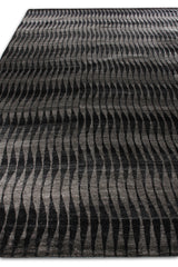 Exquisite Rugs Super Tibetan Hand Knotted Wool/Bamboo Silk in 3524 Gray/Charcoal 10' x 14' Area Rug