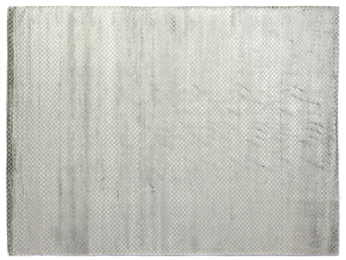 Exquisite Rugs Bubble Hand Loomed Viscose in 3529 Light Silver 12' x 15' Area Rug