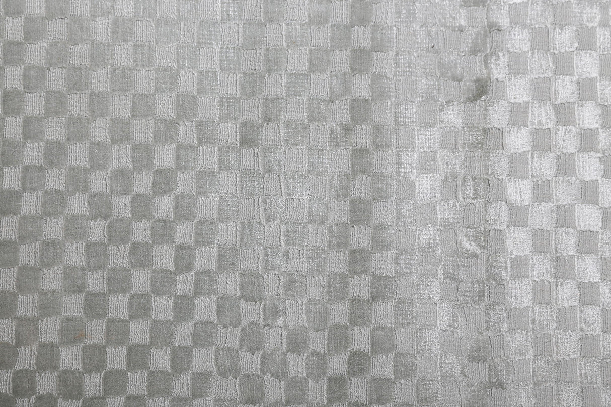 Exquisite Rugs Bubble Hand Loomed Viscose in 3529 Light Silver 12' x 15' Area Rug