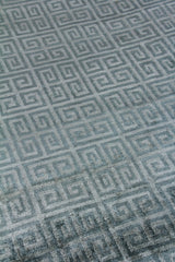 Exquisite Rugs Metro Velvet Hand Knotted Wool/Viscose in 3569 Light Blue 12' x 15' Area Rug