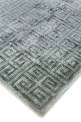 Exquisite Rugs Metro Velvet Hand Knotted Wool/Viscose in 3569 Light Blue 12' x 15' Area Rug