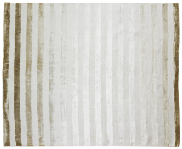 Exquisite Rugs Rugby Hand Loomed Viscose in 3608 Beige 10' x 14' Area Rug