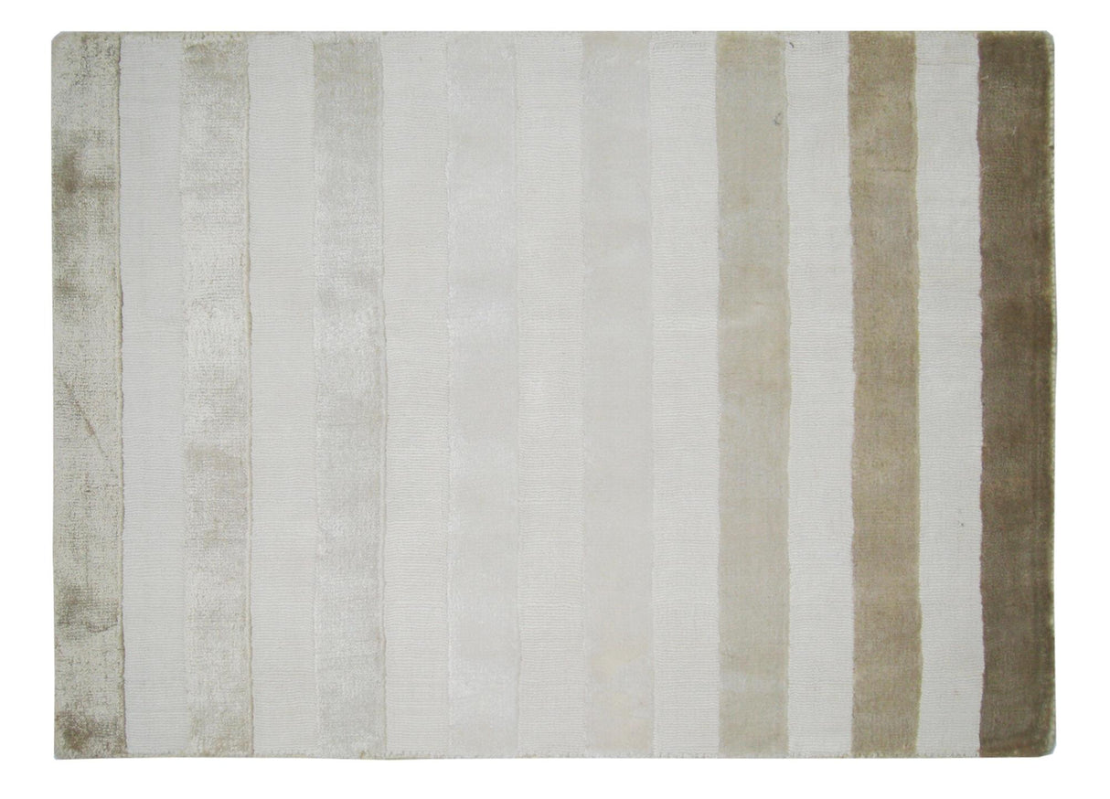 Exquisite Rugs Rugby Hand Loomed Viscose in 3608 Beige 12' x 15' Area Rug