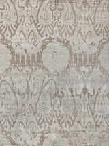 Exquisite Rugs Antique'd Silk Hand Knotted Bamboo Silk in 3631 Beige/Light Brown 8' x 10' Area Rug
