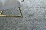 Exquisite Rugs Antique'd Silk Hand Knotted Bamboo Silk in 3632 Green/Aqua 8' x 10' Area Rug