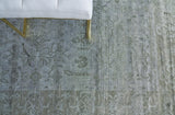Exquisite Rugs Antique'd Silk Hand Knotted Bamboo Silk in 3632 Green/Aqua 8' x 10' Area Rug