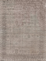 Exquisite Rugs Antique'd Silk Hand Knotted Bamboo Silk in 3707 Taupe 8' x 10' Area Rug