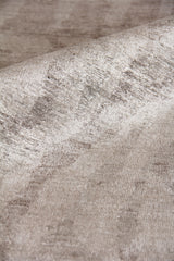 Exquisite Rugs Antique'd Silk Hand Knotted Bamboo Silk in 3708 Taupe 12' x 15' Area Rug