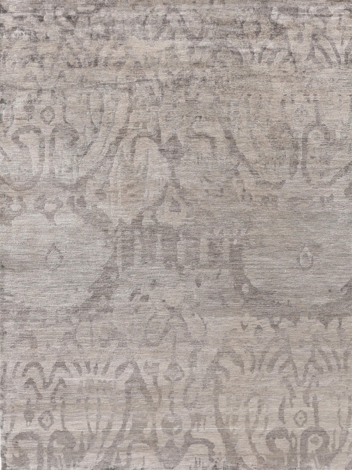 Exquisite Rugs Antique'd Silk Hand Knotted Bamboo Silk in 3708 Taupe 8' x 10' Area Rug