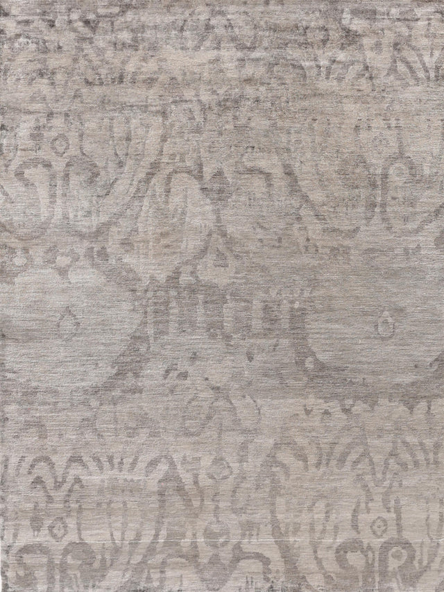 Exquisite Rugs Antique'd Silk Hand Knotted Bamboo Silk in 3708 Taupe 8' x 10' Area Rug