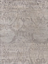 Exquisite Rugs Antique'd Silk Hand Knotted Bamboo Silk in 3708 Taupe 9' x 12' Area Rug