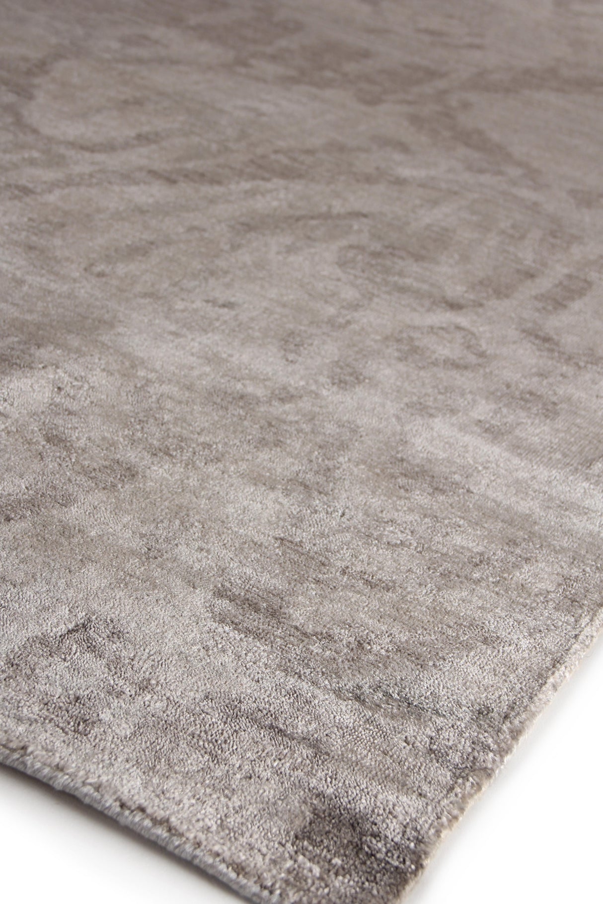 Exquisite Rugs Antique'd Silk Hand Knotted Bamboo Silk in 3708 Taupe 9' x 12' Area Rug