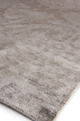 Exquisite Rugs Antique'd Silk Hand Knotted Bamboo Silk in 3708 Taupe 9' x 12' Area Rug