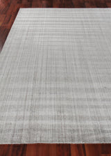 Exquisite Rugs Robin Stripe Hand-loomed Bamboo Silk/Wool 3785 Gray 3' x 2' Area Rug