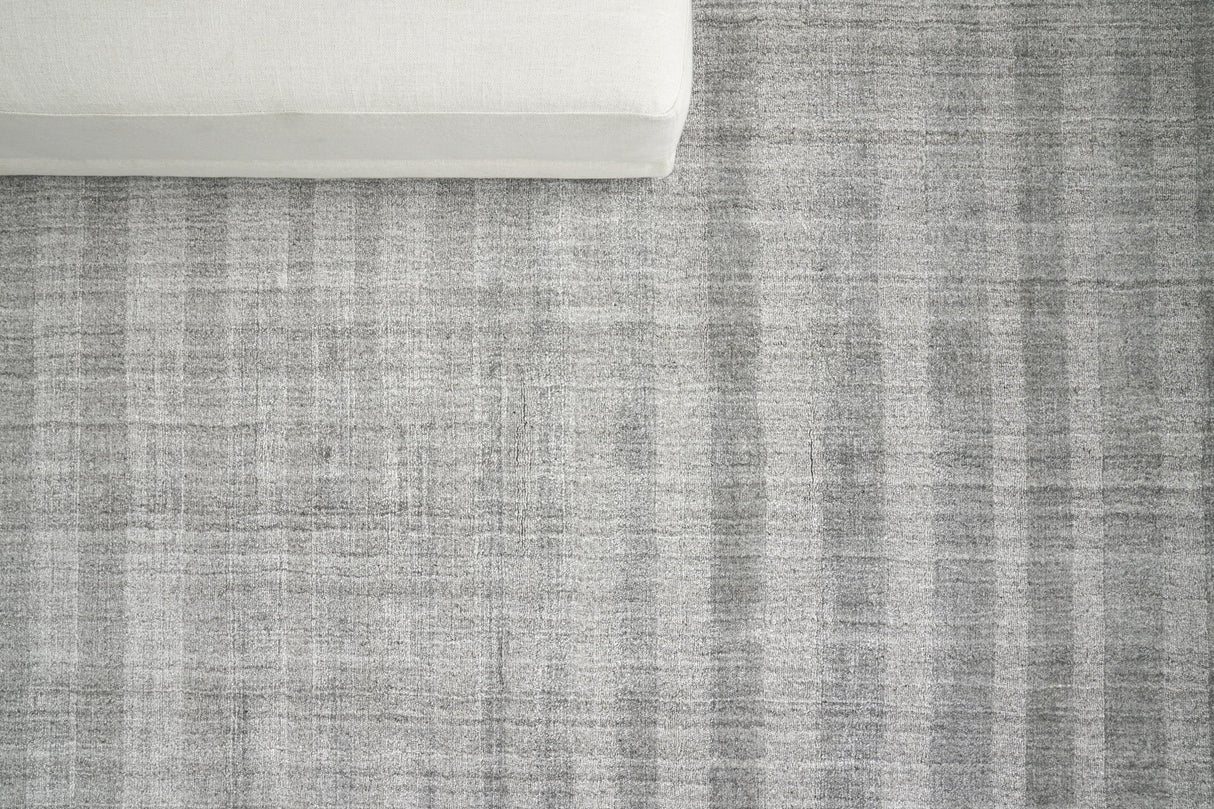 Exquisite Rugs Robin Stripe Hand-loomed Bamboo Silk/Wool 3785 Gray 3' x 2' Area Rug