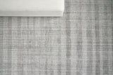 Exquisite Rugs Robin Stripe Hand-loomed Bamboo Silk/Wool 3785 Gray 3' x 2' Area Rug