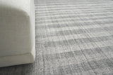 Exquisite Rugs Robin Stripe Hand-loomed Bamboo Silk/Wool 3785 Gray 3' x 2' Area Rug