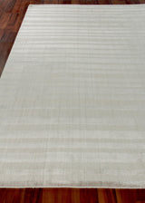 Exquisite Rugs Robin Stripe Hand-loomed Bamboo Silk/Wool 3786 Taupe 2' x 3' Area Rug