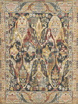 Exquisite Rugs Jurassic Hand Knotted New Zealand Wool in 3800 Charcoal/Beige 8' x 10' Area Rug