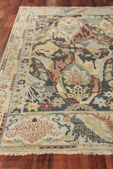 Exquisite Rugs Jurassic Hand Knotted New Zealand Wool in 3800 Charcoal/Beige 9' x 12' Area Rug
