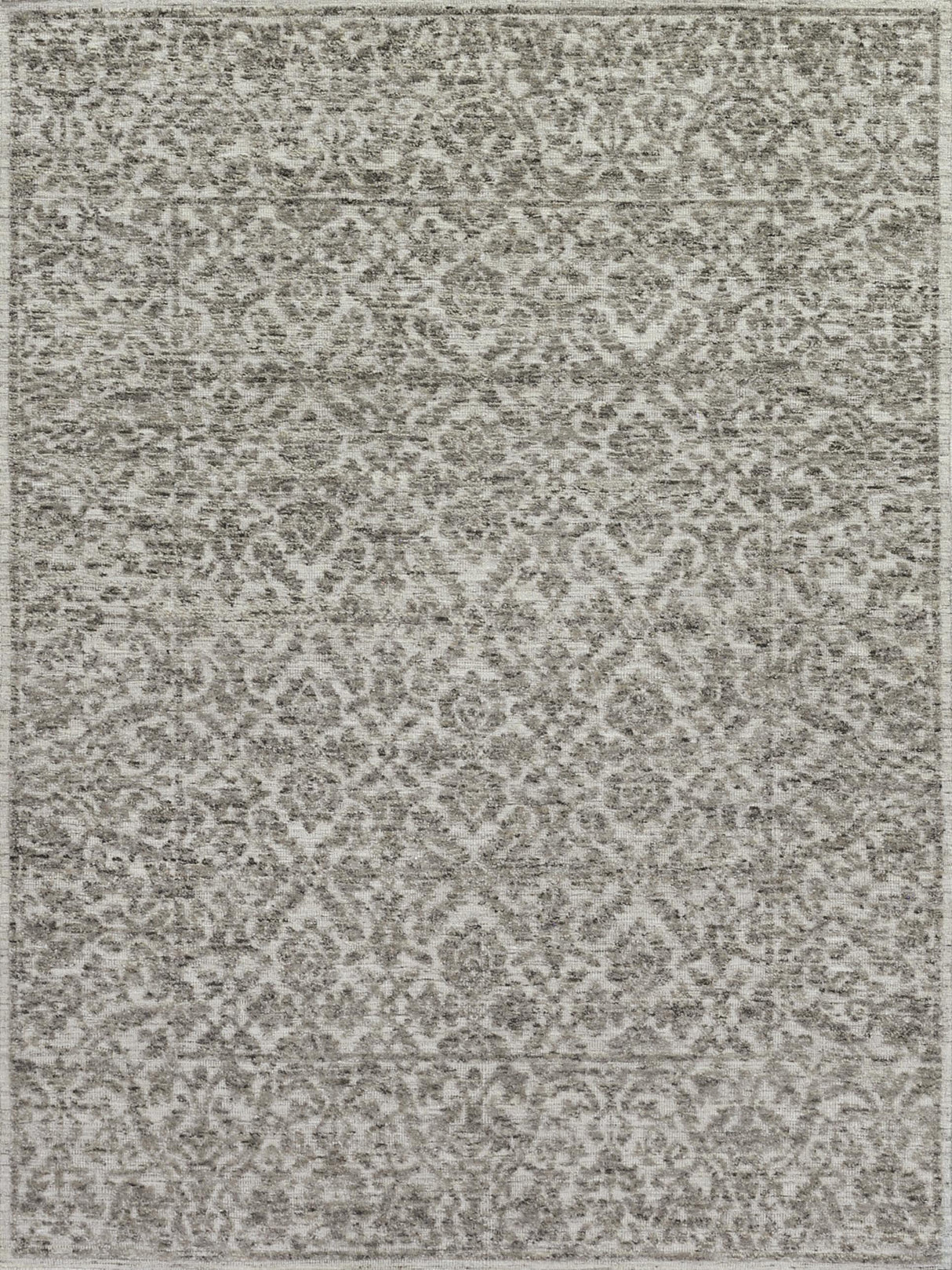 Exquisite Rugs Sloan Hand Knotted New Zealand Wool in 3808 Ivory/Gray 12' x 15' Area Rug